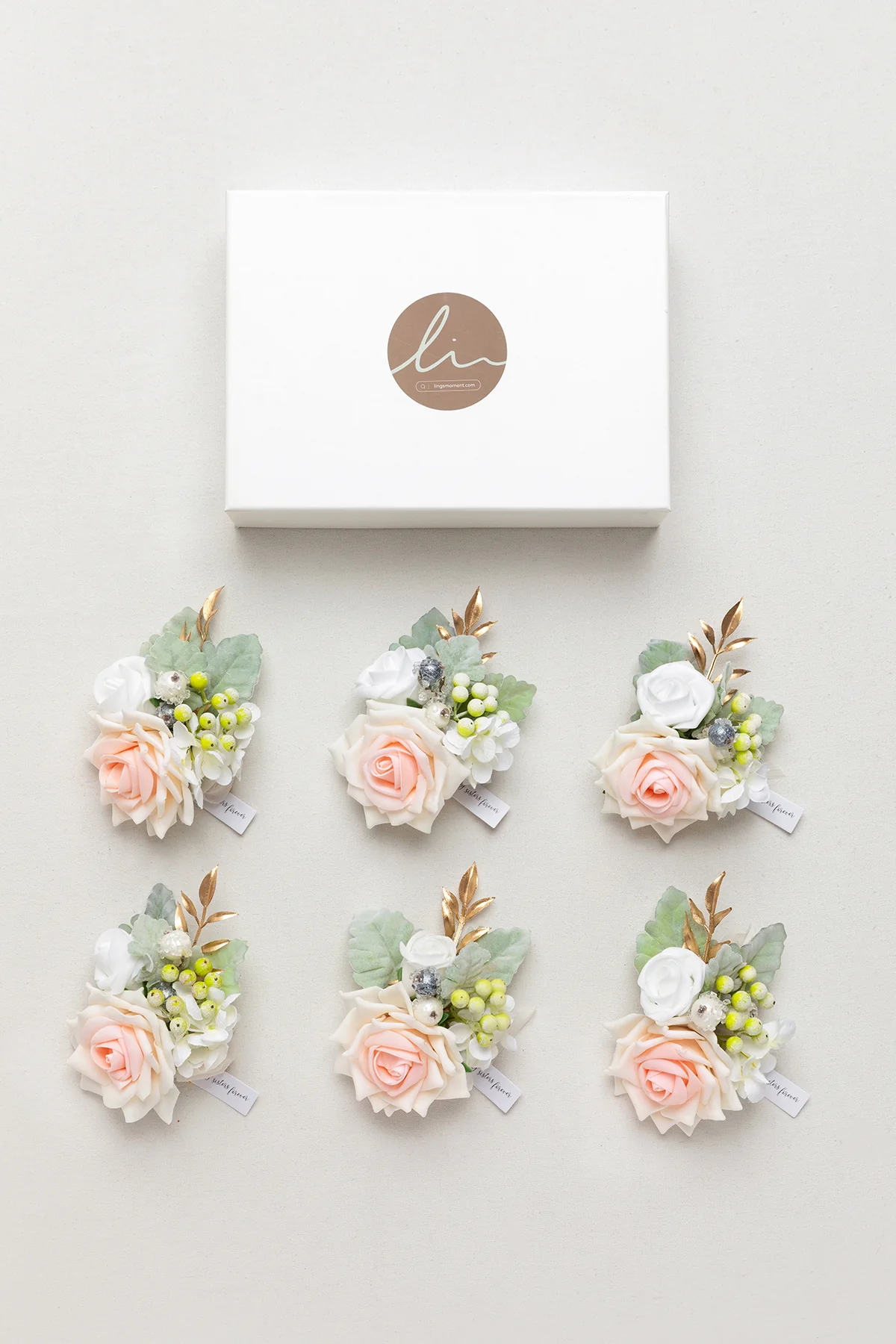 Wrist Corsages in Blush & Cream | Clearance - Image 6