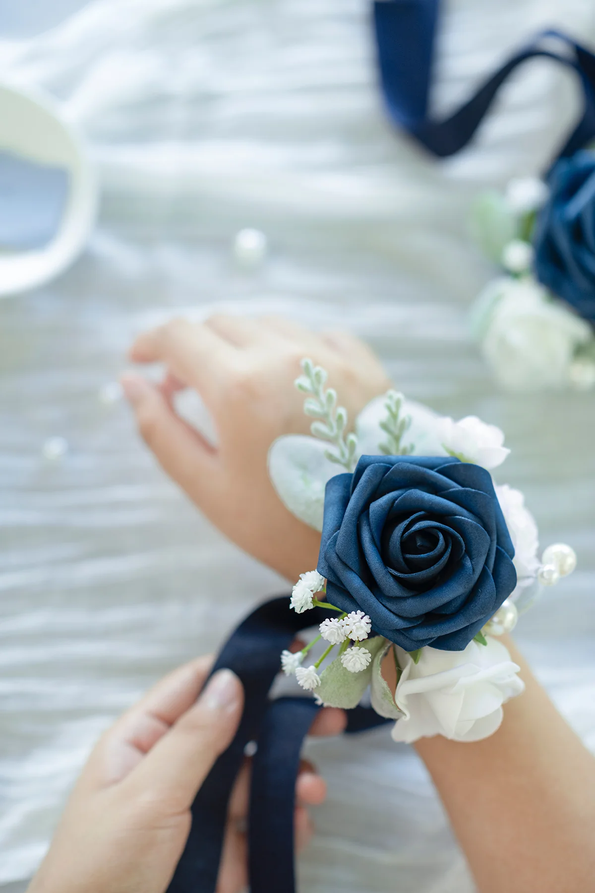 Wrist Corsages in Noble Navy Blue | Clearance - Image 4