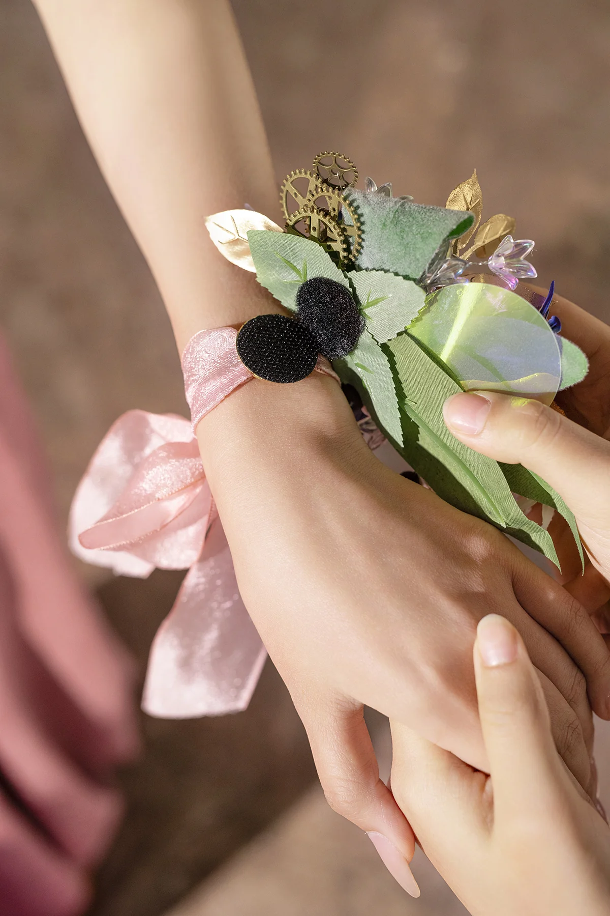 Flash Sale | Wrist Corsages & Shoulder Corsages in Dusty Rose & Navy Blue - Image 9