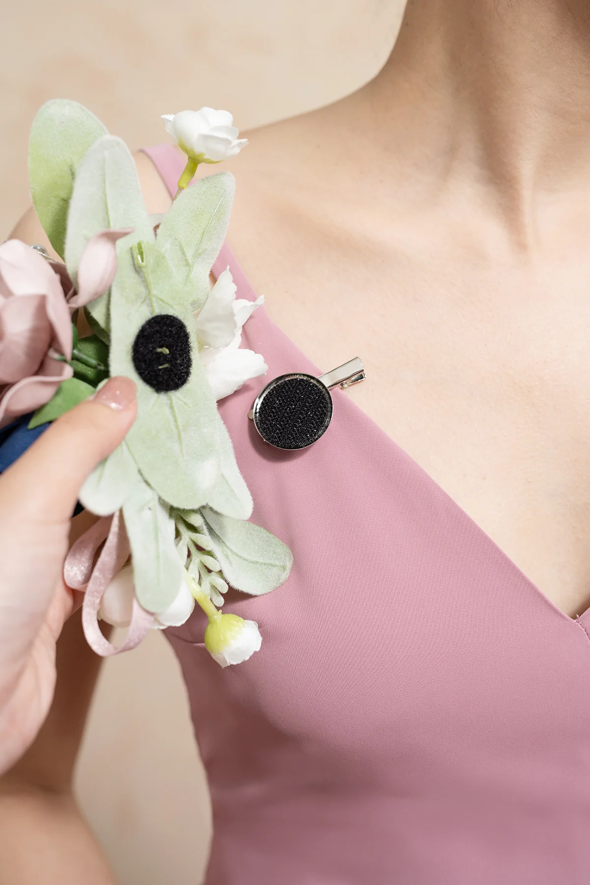 Wrist Corsages & Shoulder Corsages in Dusty Rose & Navy Blue - Image 7